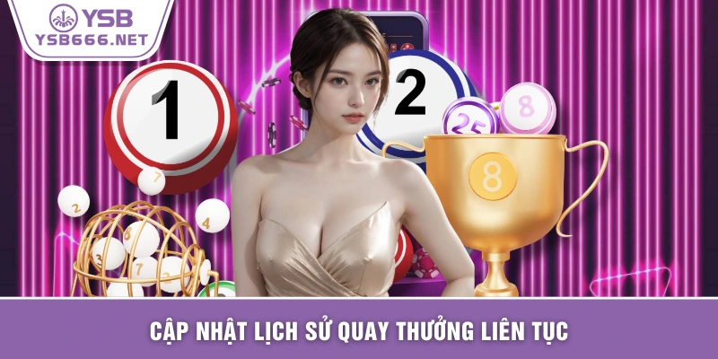 Cập nhật lịch sử quay thưởng liên tục